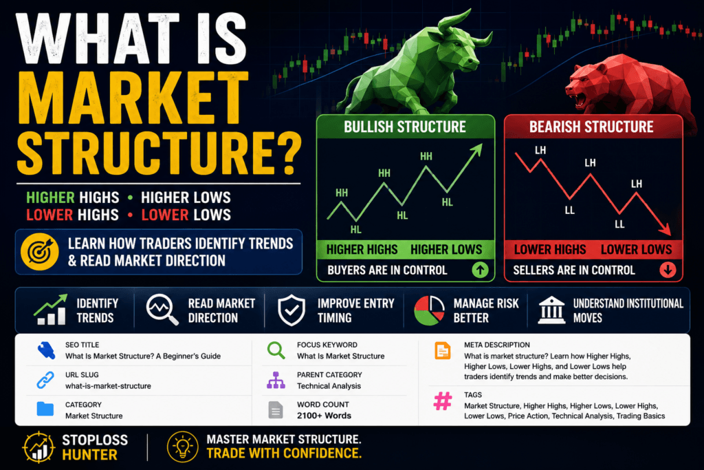 What Is Market Structure? Higher Highs, Higher Lows, Lower Highs & Lower Lows Explained