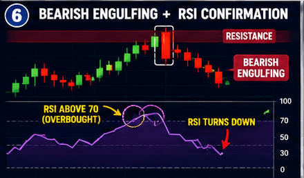 Bearish Engulfing with RSI Confirmation