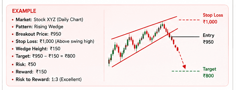Rising Wedge Pattern Example
